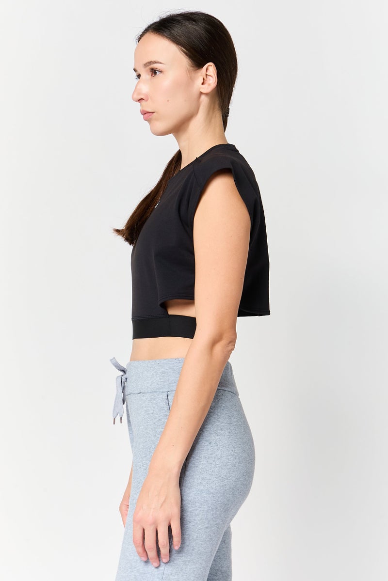 Adidas Women Sportswear Fit Cap Sleeve Training Top, Black - Image 4